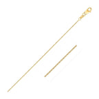 14k Yellow Gold Oval Cable Link Chain 0.6mm