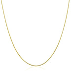 14k Yellow Gold Thin Motif Round Omega Necklace