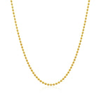 14k Yellow Gold Bead Chain 1.5mm (1.50 mm)