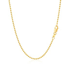 14k Yellow Gold Bead Chain 1.5mm