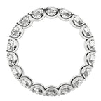 Round Cut Lab Grown Diamond Eternity Ring in 14k White Gold (2 cttw FG/VS2)