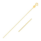 14k Yellow Gold Oval Cable Link Chain (0.97 mm)