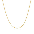 14k Yellow Gold Oval Cable Link Chain (0.97 mm)