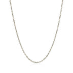 18k White Gold Diamond Cut Cable Link Chain (1.40 mm)
