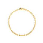 Moon Cut Bead Chain Bracelet in 14k Yellow Gold  (3.00 mm)