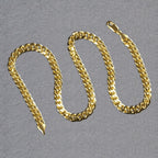 14k Yellow Gold Miami Cuban Semi Solid Chain (8.00 mm)