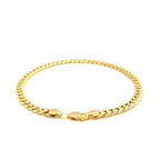 4.5mm 10k Yellow Gold Miami Cuban Semi Solid Bracelet