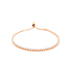 Adjustable Tennis Style Bracelet with Cubic Zirconia in Sterling Silver (5.10 mm)