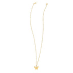 14k Yellow Gold Ppillon Butterfly Necklace