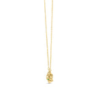 14k Yellow Gold Panther Head Necklace