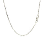 14k White Gold Adjustable Cable Chain 1.5mm