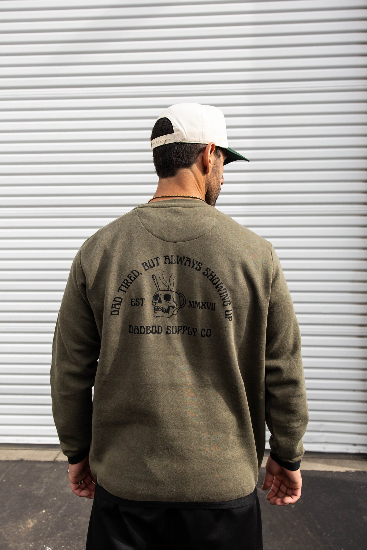 Dad Tired Crew Neck Sweatshirt