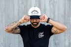 DadVibes 5 Panel Hat (Cream/Black)