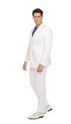 Men's White Double Breasted Seersucker Suit – Slim Fit