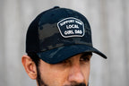 Support Your Local Girl Dad Patch Snapback Hat (Multicam Blackl)