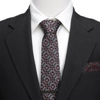 DC Superman Geometric Gray Silk Men's Tie