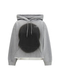Hoodie Numeric Logo Spray Grey Melange