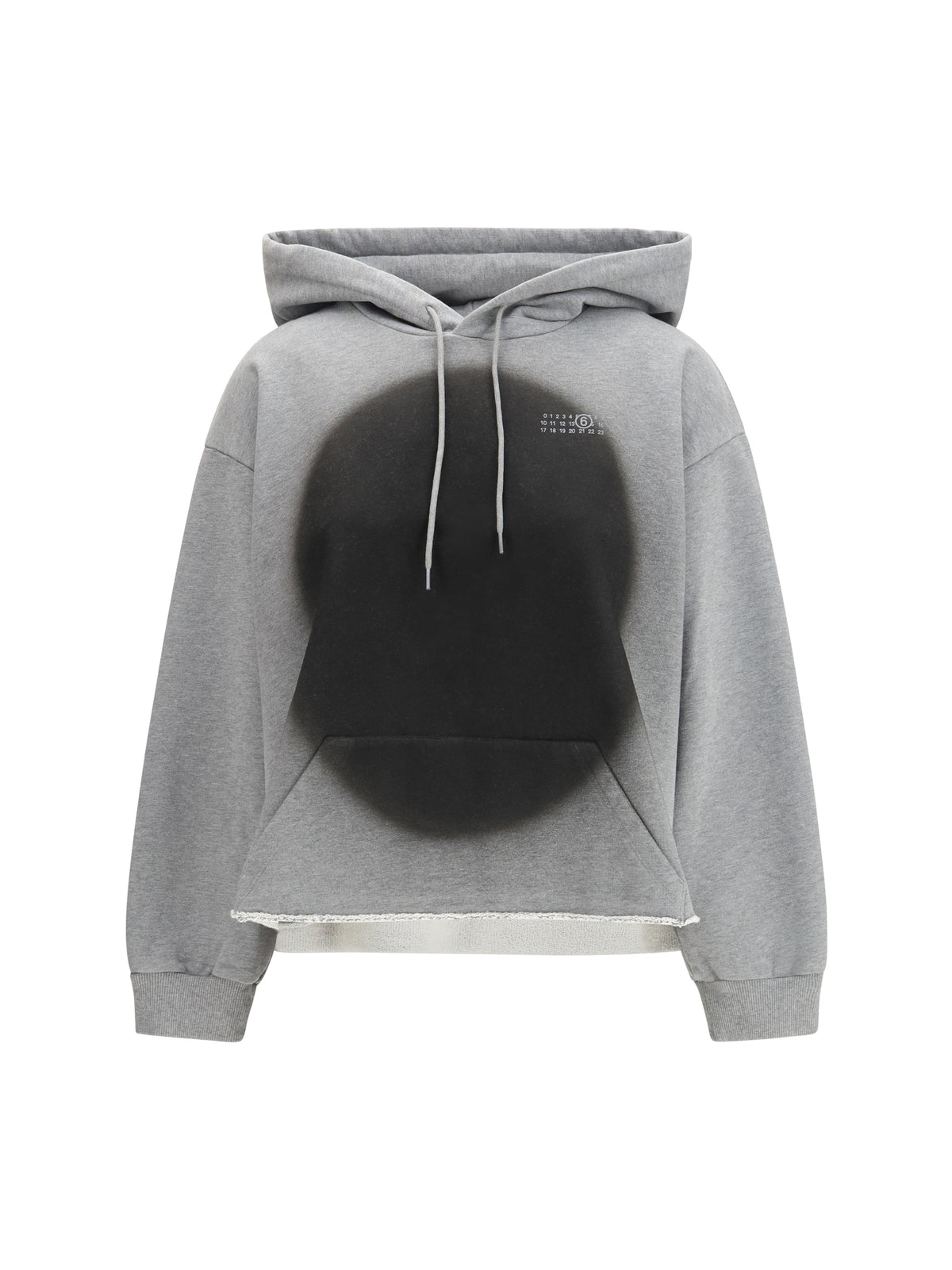 Hoodie Numeric Logo Spray Grey Melange