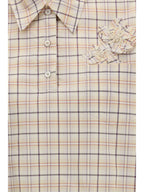 Shirt Checked Poplin Natural/Lilac