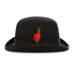 Ferrecci Premium Wool Black Derby Bowler Hat