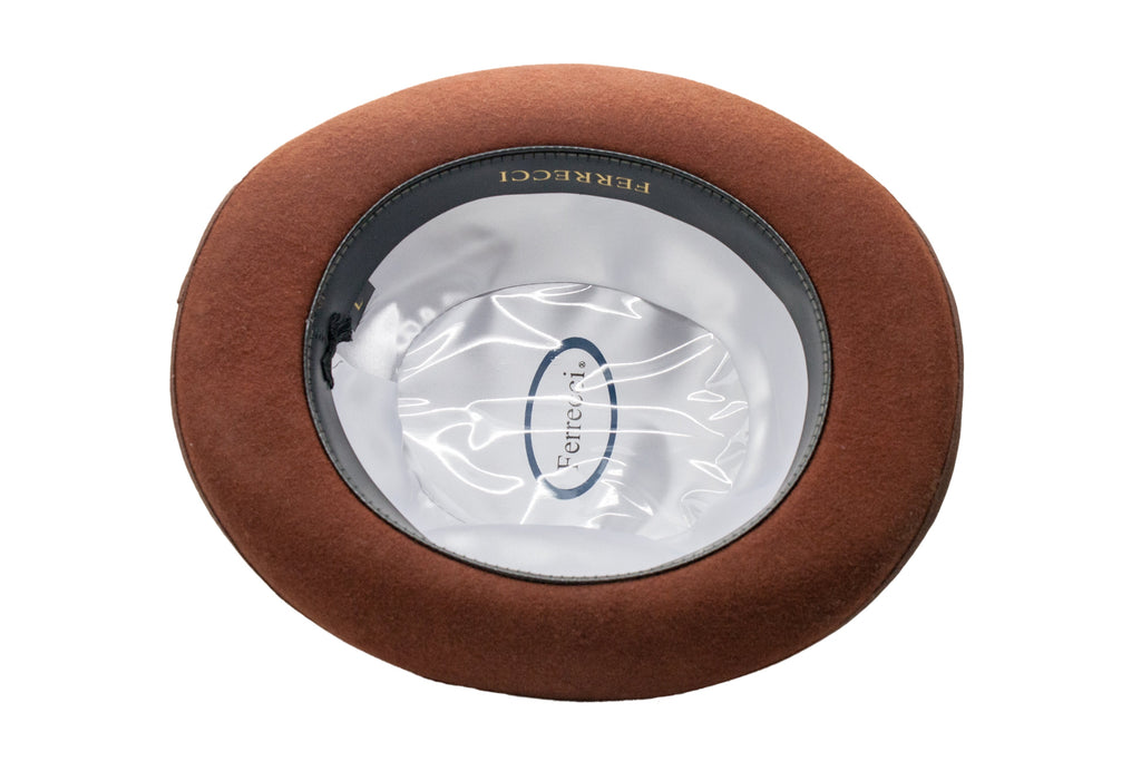 Ferrecci Premium Wool Brown Derby Bowler Hat