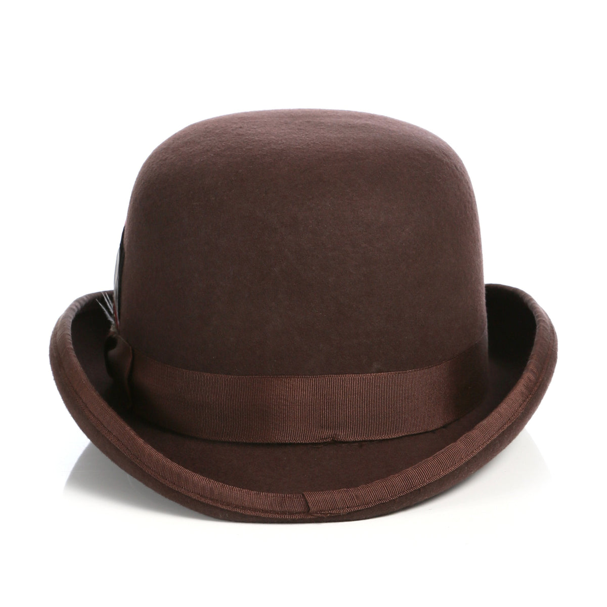 Ferrecci Premium Wool Chocolate Brown Derby Bowler Hat