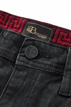 Obsidian Distressed Denim Pant BLACK