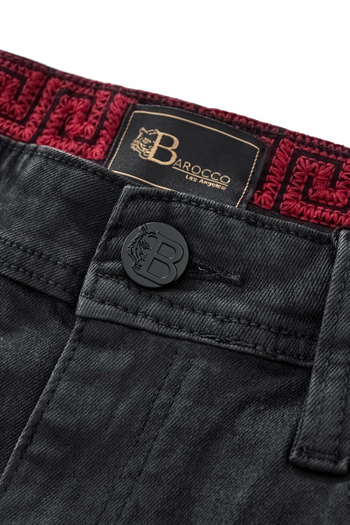 Obsidian Distressed Denim Pant BLACK