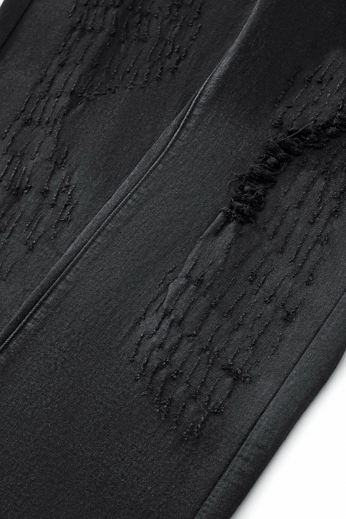 Obsidian Distressed Denim Pant BLACK