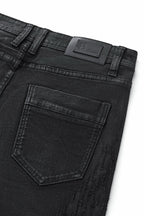 Obsidian Distressed Denim Pant BLACK