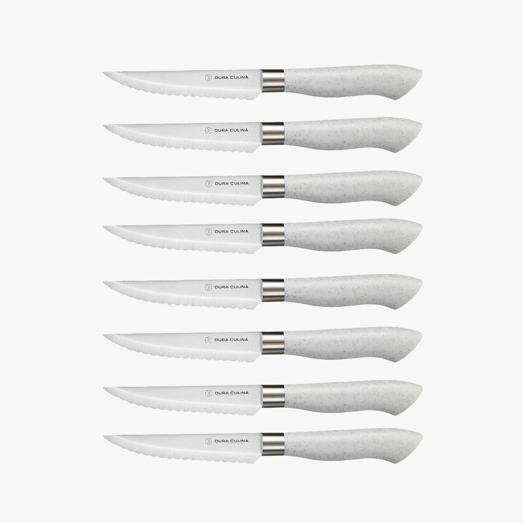 EcoCut 8 Piece Steak Knife Set, Grey