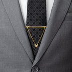 Disney Mickey Mouse Gold Crystal Chain Tie Bar