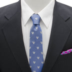 Disney Mickey Mouse Blue Pin Dot Men's Tie