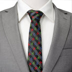 Disney Mickey and Friends Multi Black Stripe Men's Tie