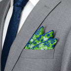 Disney Mickey Mouse Floral Green Pocket Square