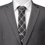 Disney Mickey and Friends Charcoal Plaid Men's Tie