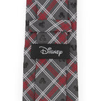 Disney Mickey Mouse Holiday Gray Plaid Silk Men's Tie