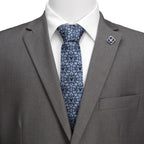 Disney Mickey Mouse Damask Tile Blue Men's Tie