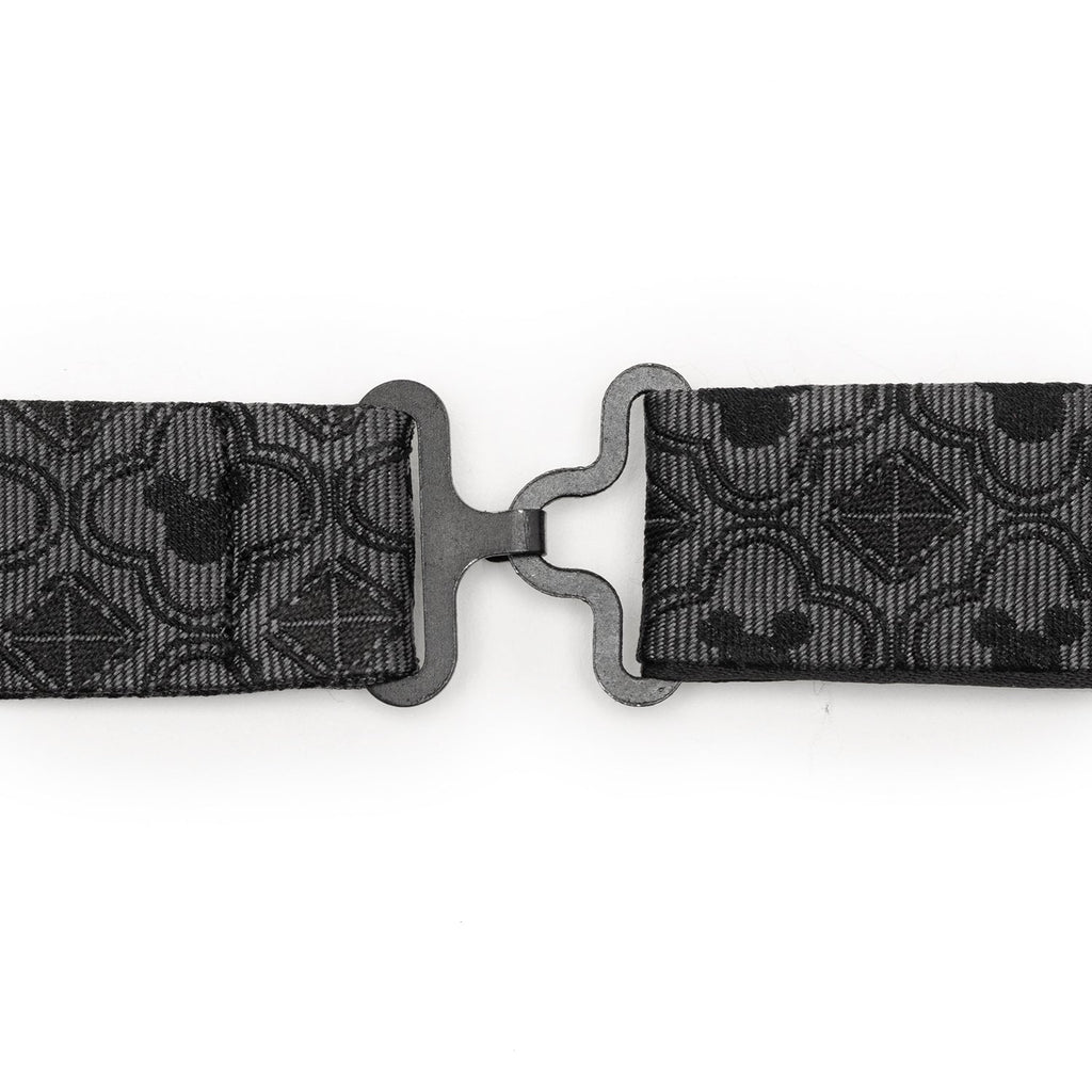 Disney Mickey Mouse Pattern Black Bow Tie