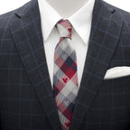 Disney Mickey Mouse Red and Blue Plaid Men's Tie