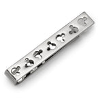 Disney Mickey Mouse Silhouette Cutout Silver Tie Bar