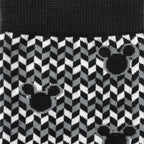 Disney Mickey Mouse Silhouette Chevron Sock and Mickey Blue Lapel Pin Gift Set