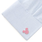 Disney Mickey Mouse Silhouette Pink Cufflinks