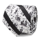 Disney The Nightmare Before Christmas Striped Black Men's Tie