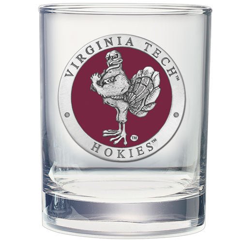Virginia Tech University Hokies  Double Old Fashioned Glass, 13.5 oz