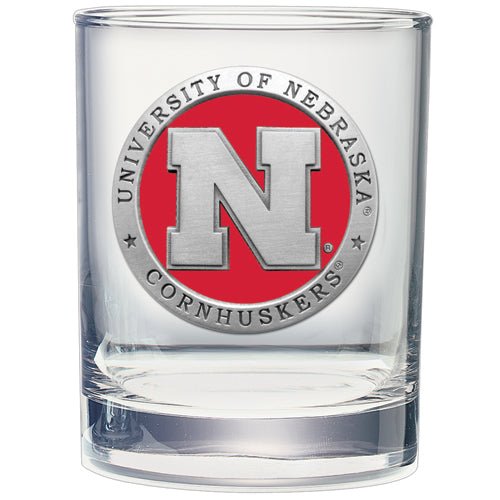 University of Nebraska Double Old Fashioned Glass, 13.5 oz