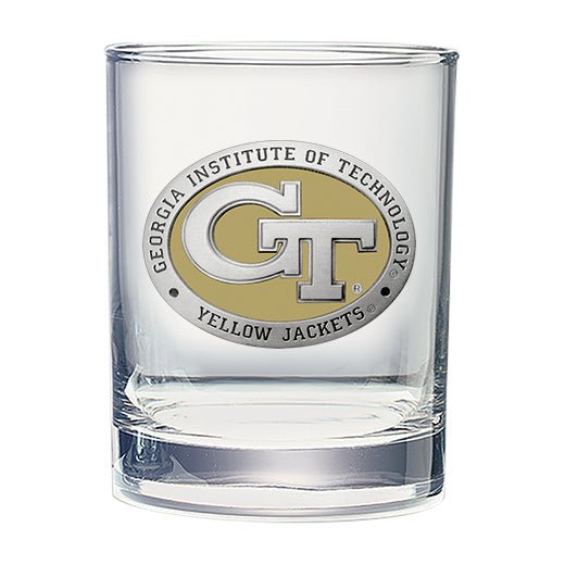 Georgia Tech Yellow Jackets GT Logo Double Old Fashioned Glass, 13.5 oz