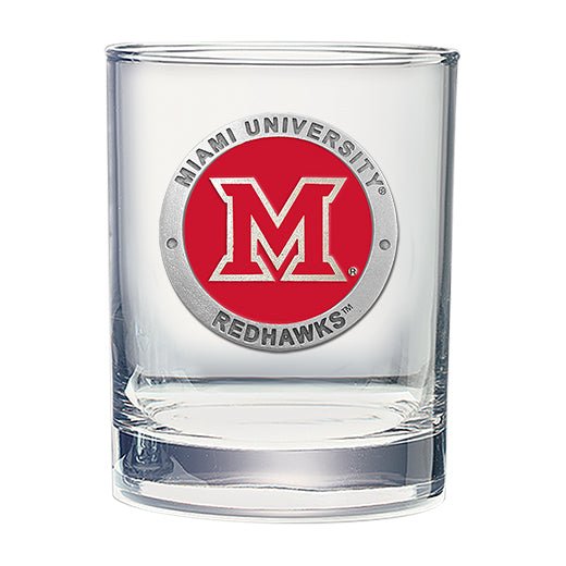 Miami University Double Old Fashioned Glass, 13.5 oz