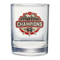 Georgia Bulldogs National Champions 2021 Spike Logo Double Old Fashioned Glass, 13.5 oz
