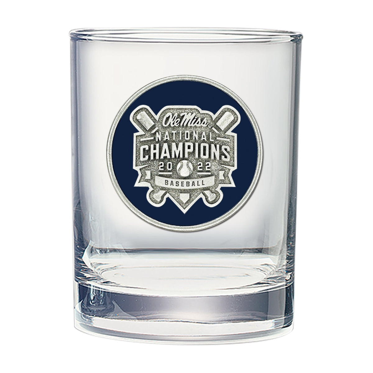 Ole Miss Baseball National Champions 2022 Double Old Fashioned Glass, 13.5 oz